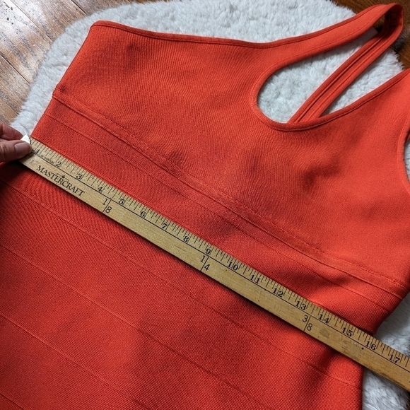 Herve LEGER x FOREVER 21 orange knit bodycon bandage mini dress XXL - Picture 11 of 15